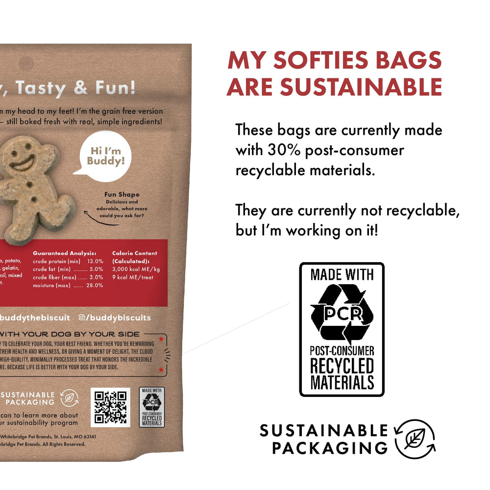 Buddy Biscuits Softies sans céréales grain-free pour chiens sensibles