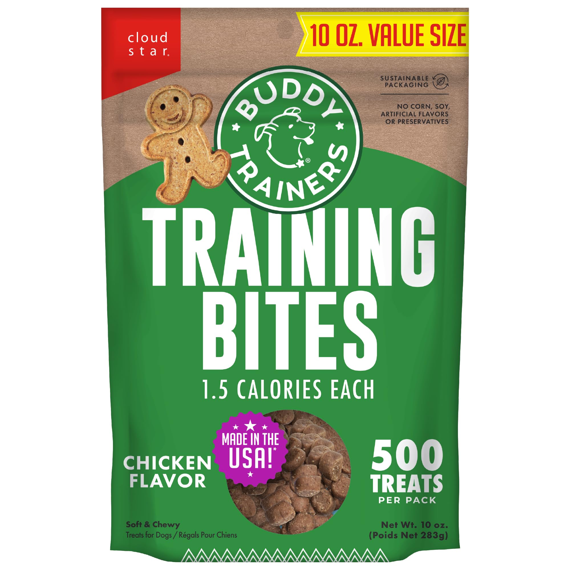Buddy Biscuits Trainers, bouchée d'entraînement molle, idéale pour récompenser votre chien en sessions.
