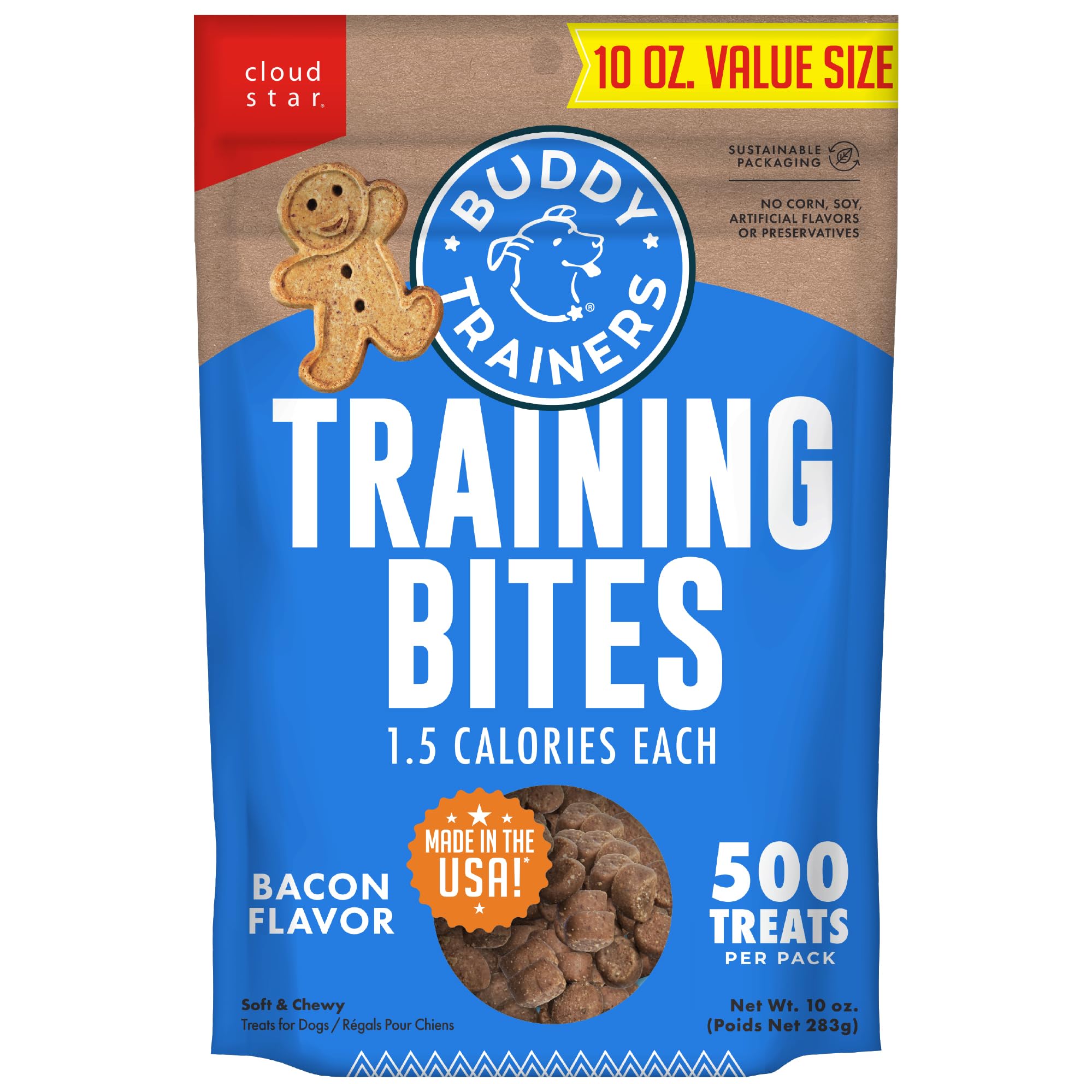 Buddy Biscuits Trainers : pochette 10 onces, friandises d'entraînement faciles à distribuer.