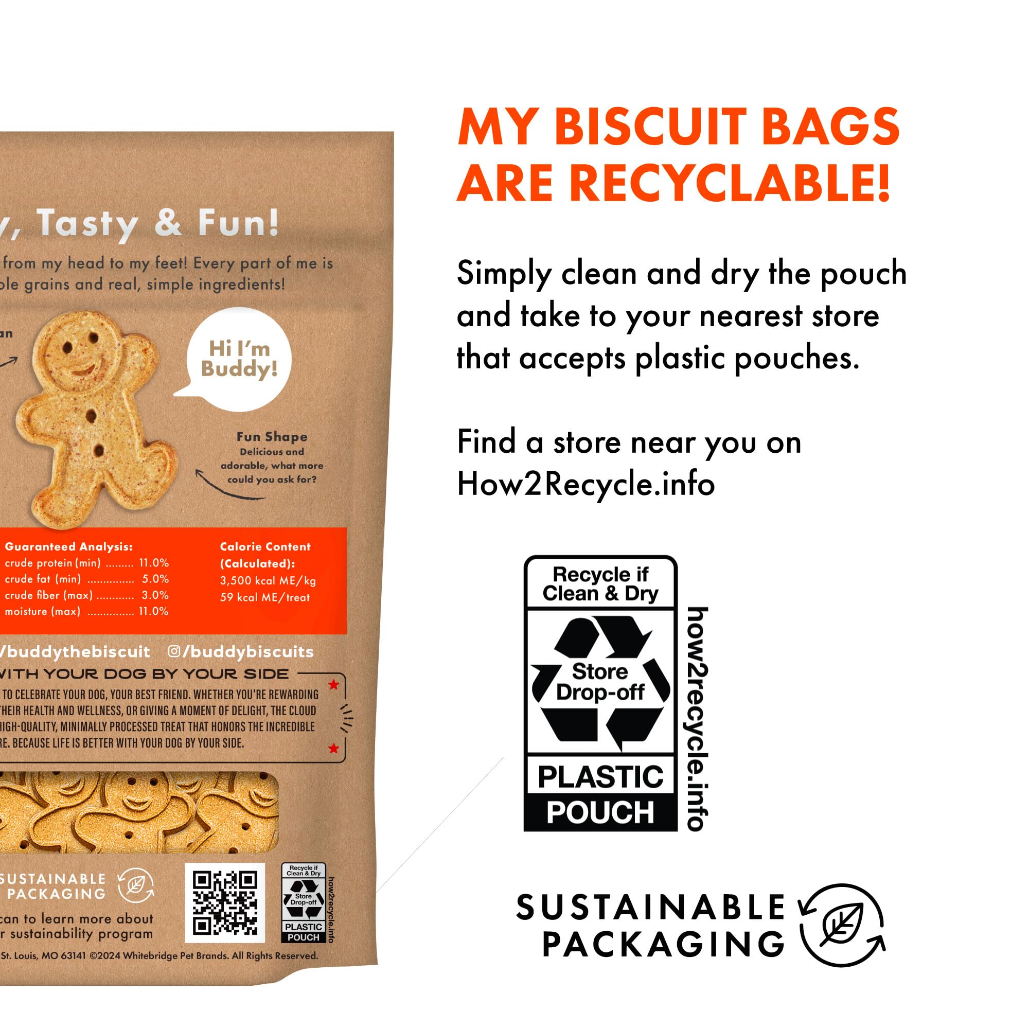 Buddy Biscuits: traitement minimal avec ingrédients simples.