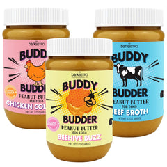 Buddy Budder Bouillon de bœuf dans un bocal, friandise naturelle prête à déguster
