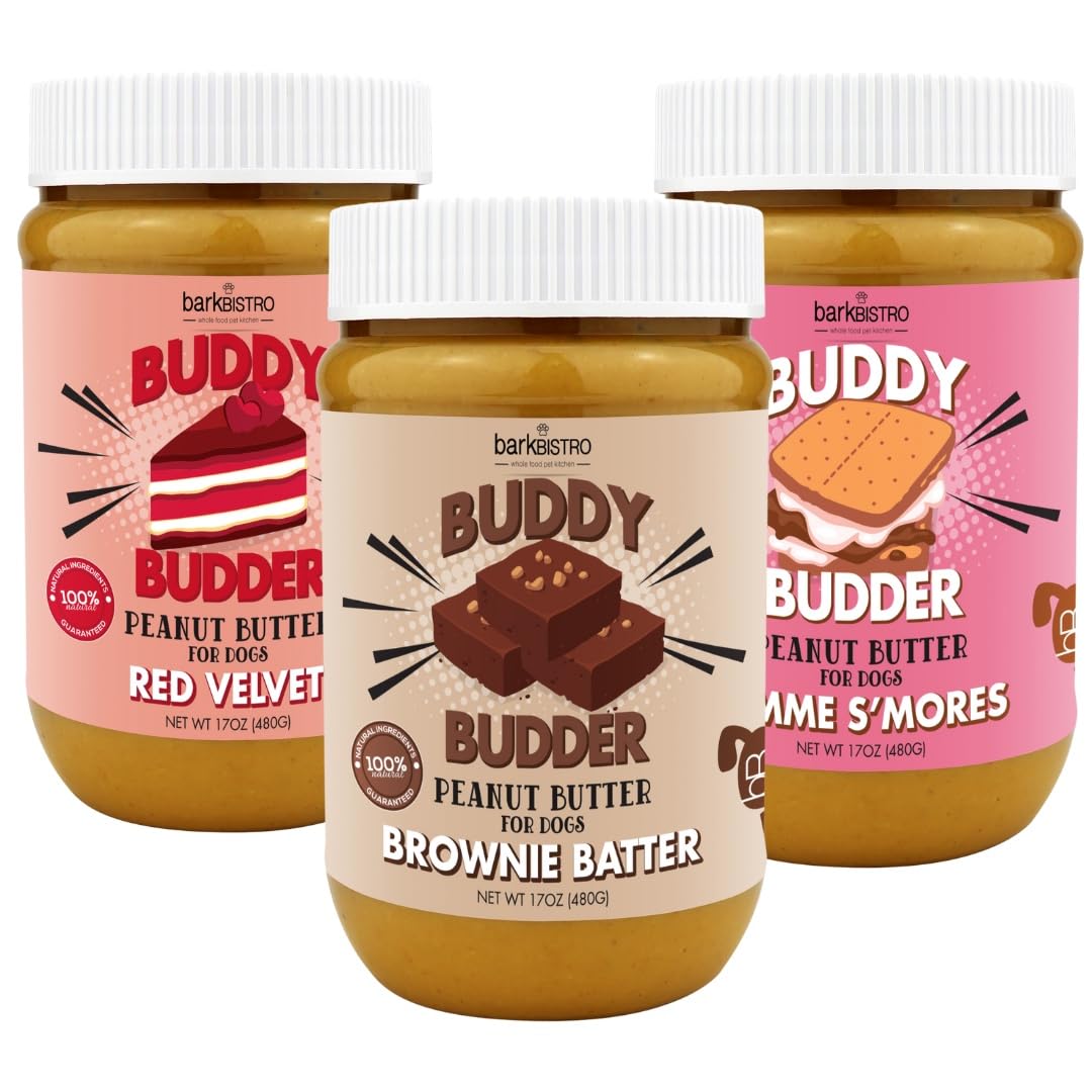 Pot Buddy Budder de pâte cacahuète naturelle, prêt à nourrir votre chien.