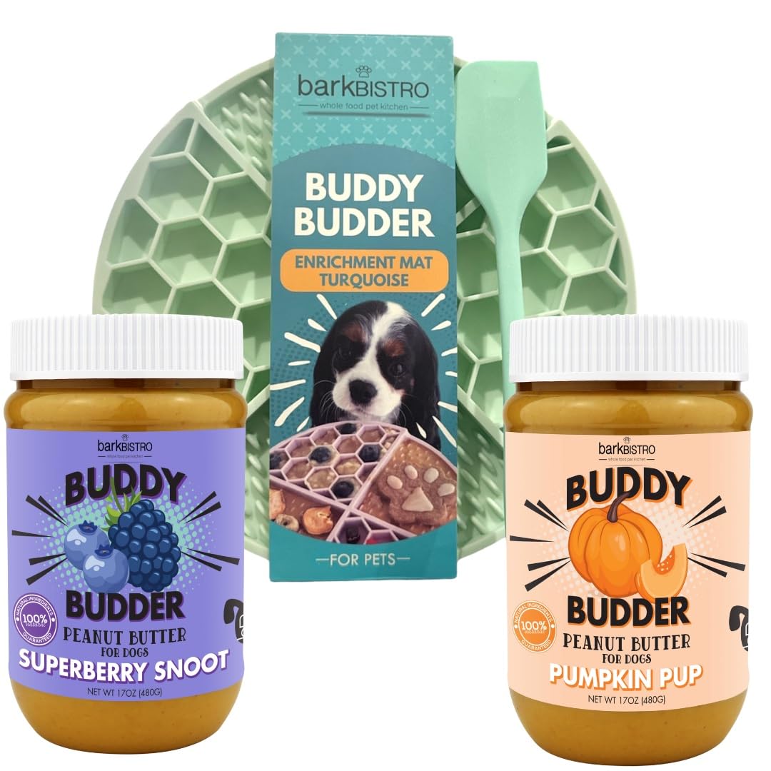 Buddy Budder Superberry Snoot: pot d'arachide naturel pour chiens, régal sain.