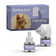 Diffuseur BuddyJoy en fonctionnement pour ambiance apaisante du chat