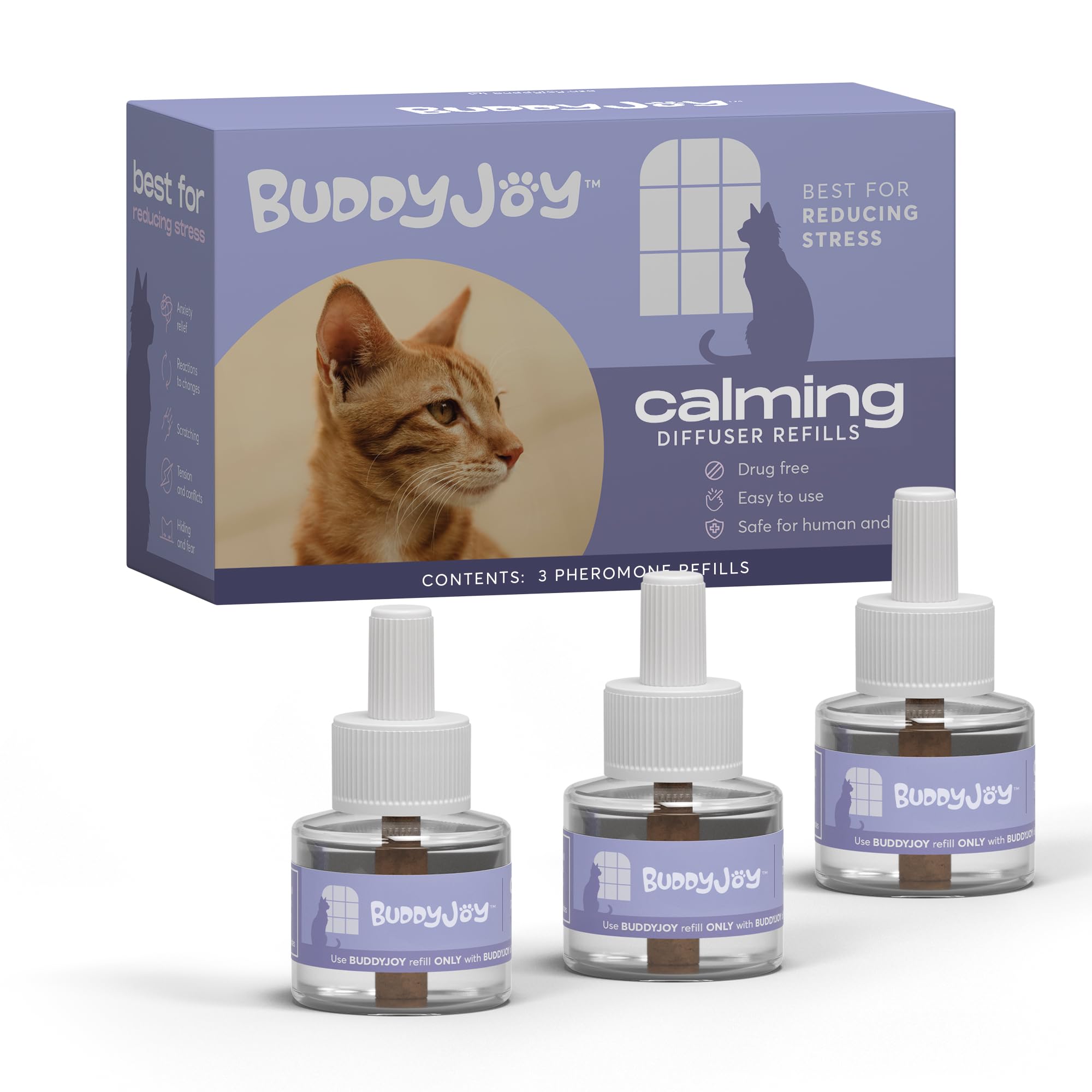 BUDDYJOY recharge-diffuseur-chat-apaisement pour cadre plus serein.