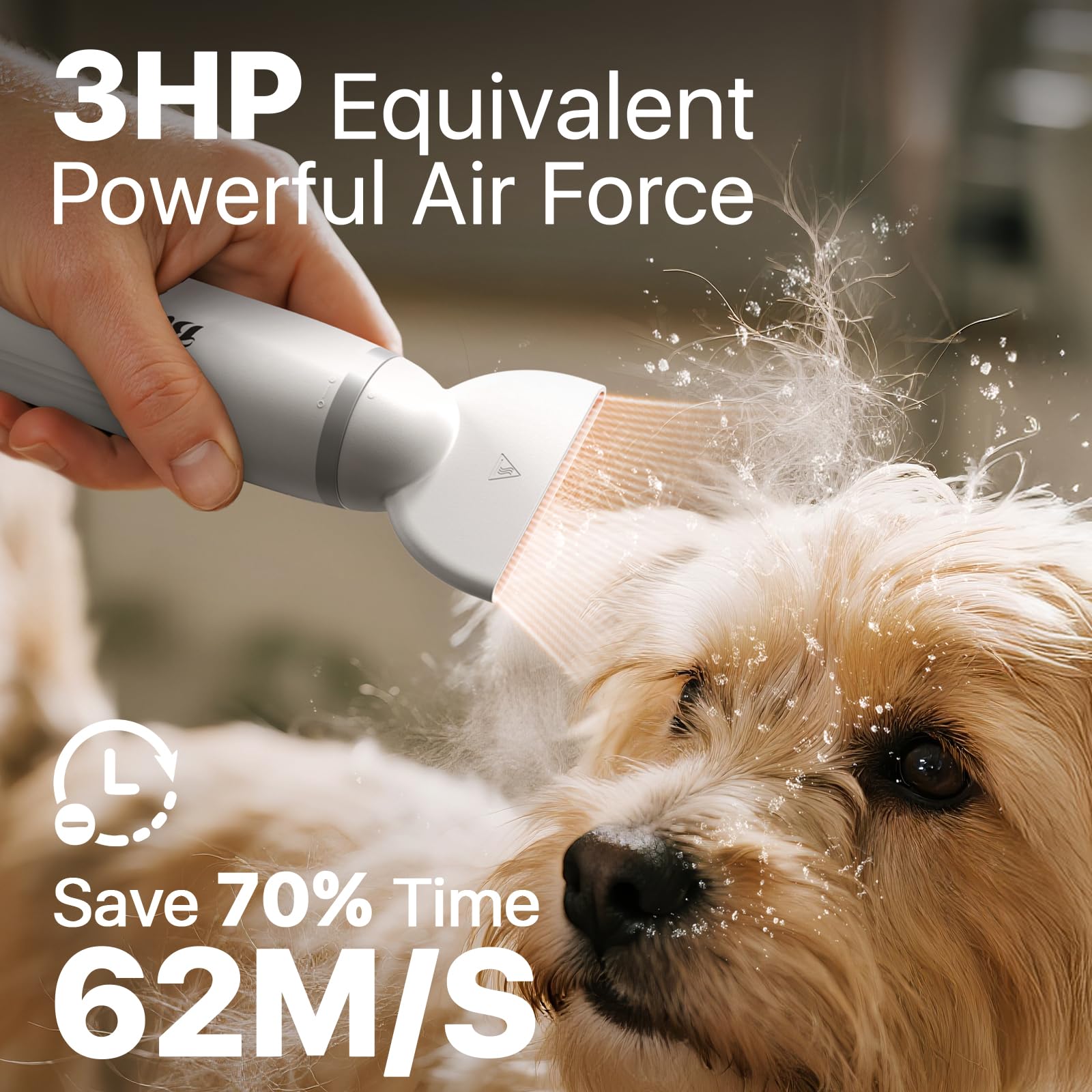 Buenkee seche-poil flux d'air 62m/s pour évacuer l'humidité rapidement