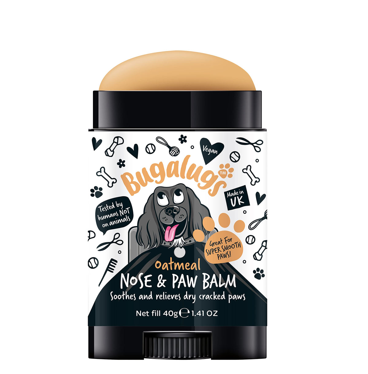 BUGALUGS baume-pattes-chien: hydratation douce et protection des coussinets.