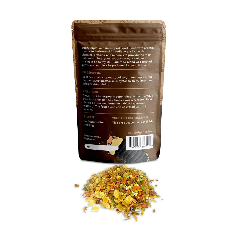 Texture des pastilles Isoblend Bugzy Bugs, appétentes pour les isopodes