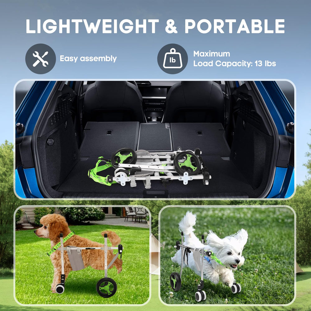 Buifact chariot chien, poids max 13 livres, adapté aux petites pattes.