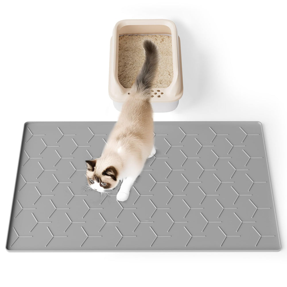 Tapis Bulkniu Litière avec Bordures Élevées, pratique pour éviter les déversements.