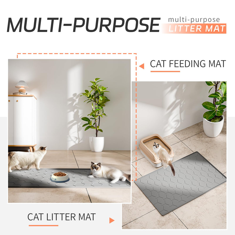 Bulkniu Tapis Litière Design Gris, esthétique discrète dans votre espace.