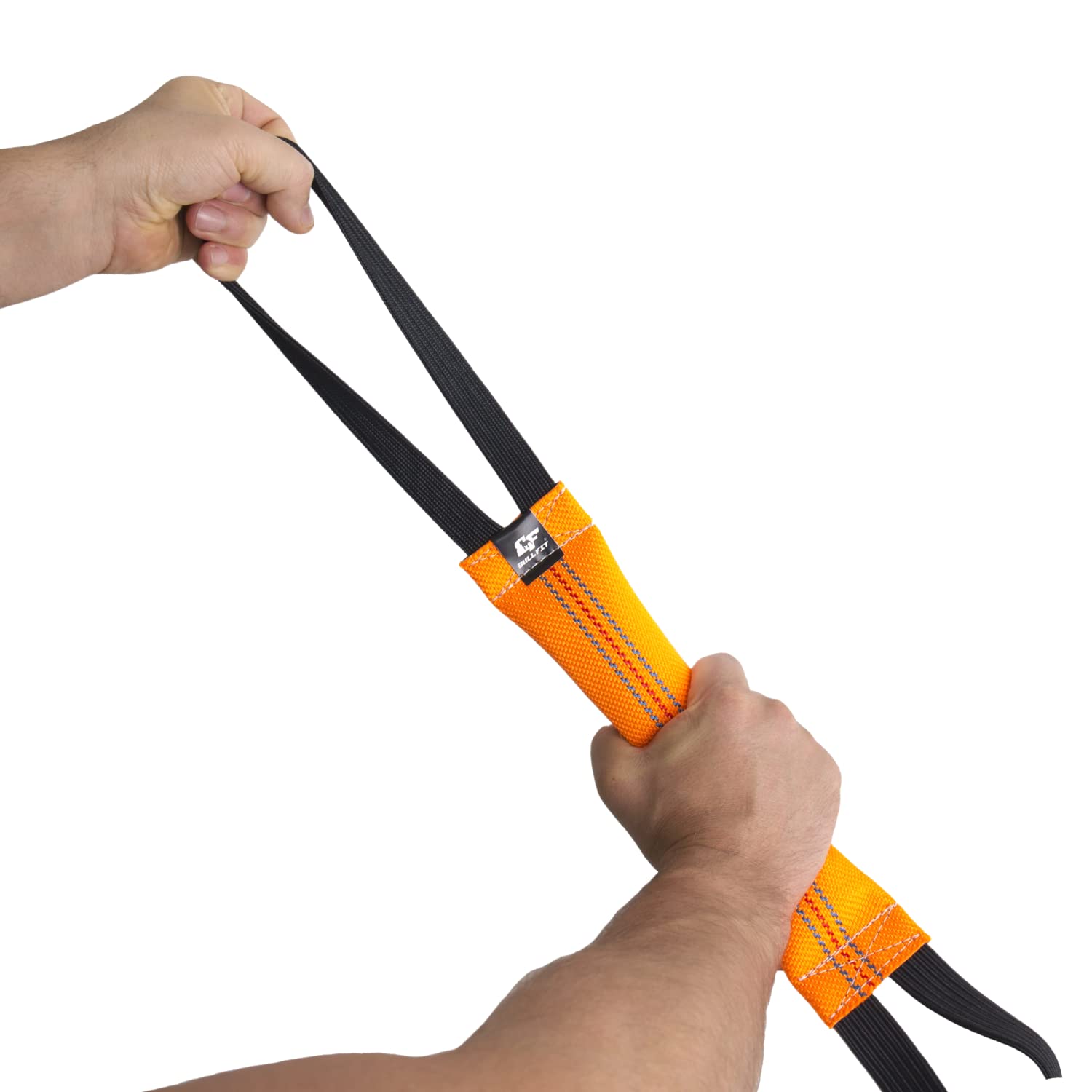 Bull Fit tug-chien moyen-grand orange, outil d'entraînement robuste.