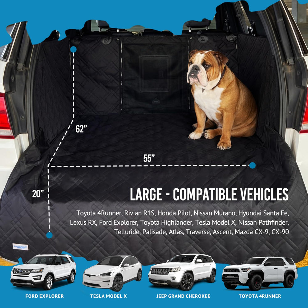 Bulldogology tissu oxford 600d résistant pour une protection durable du coffre.