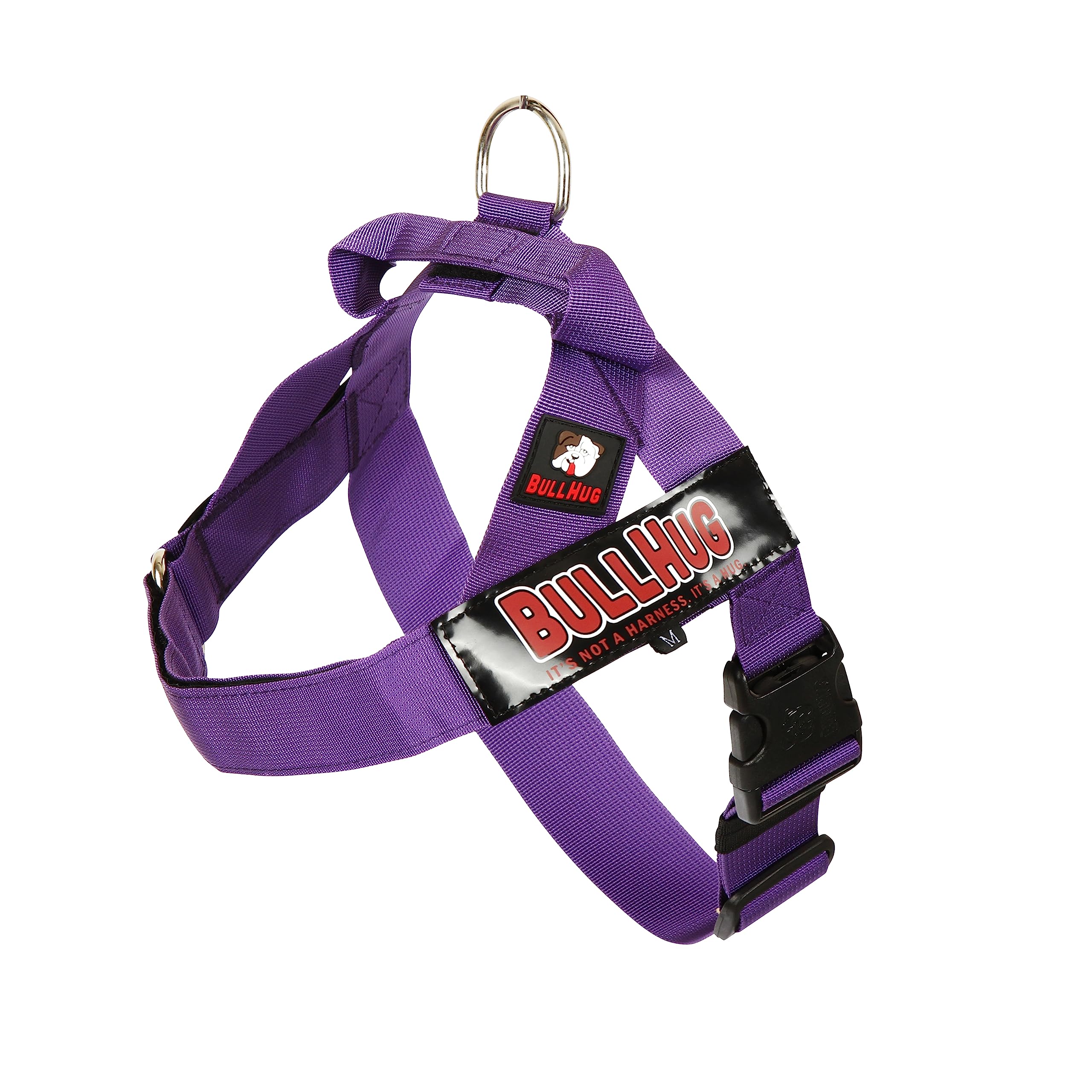 BullHug harnais chien ajustable violet XL pour des promenades confortables et sans tirage.