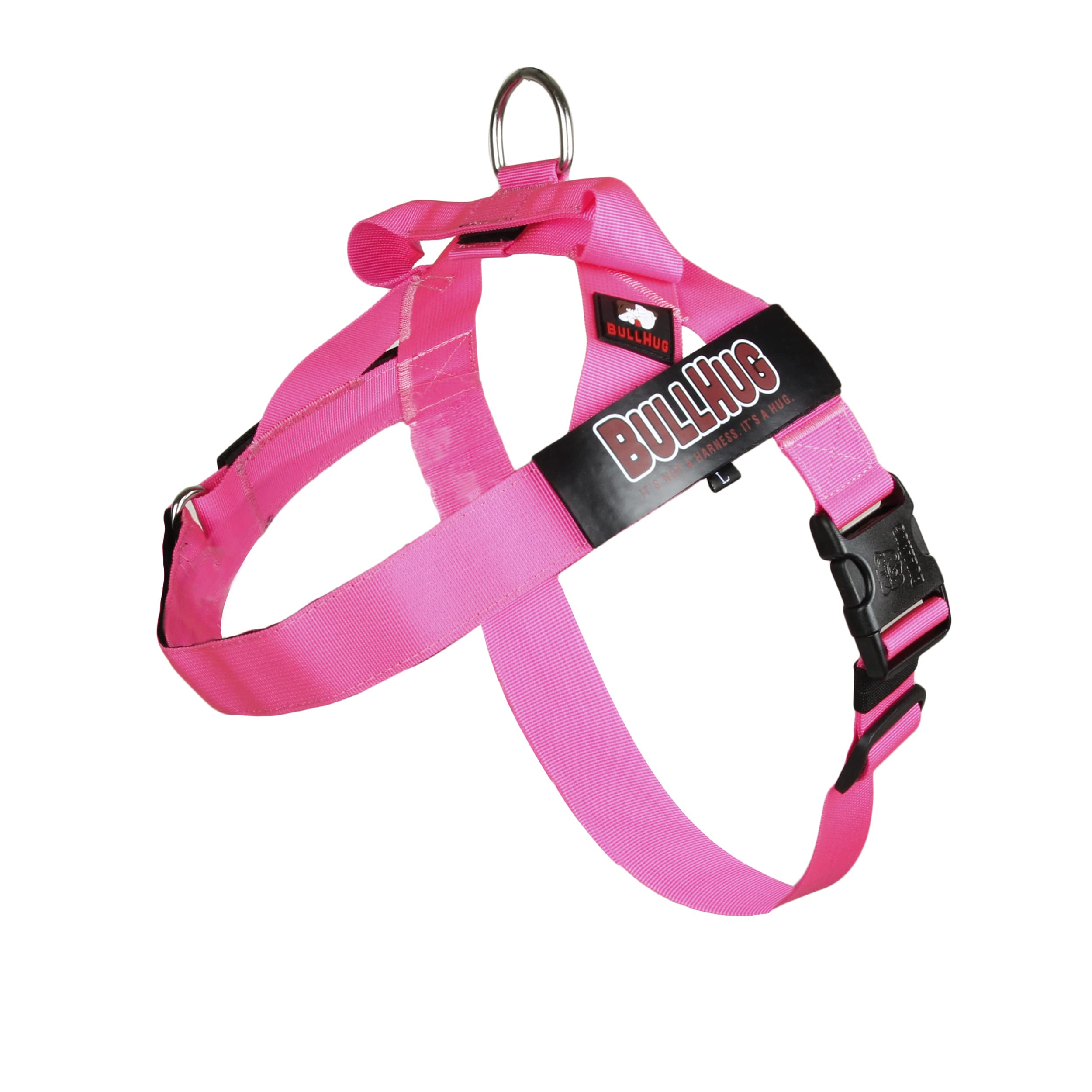 BullHug harnais sans tir rose neon petit en promenade sécurisée