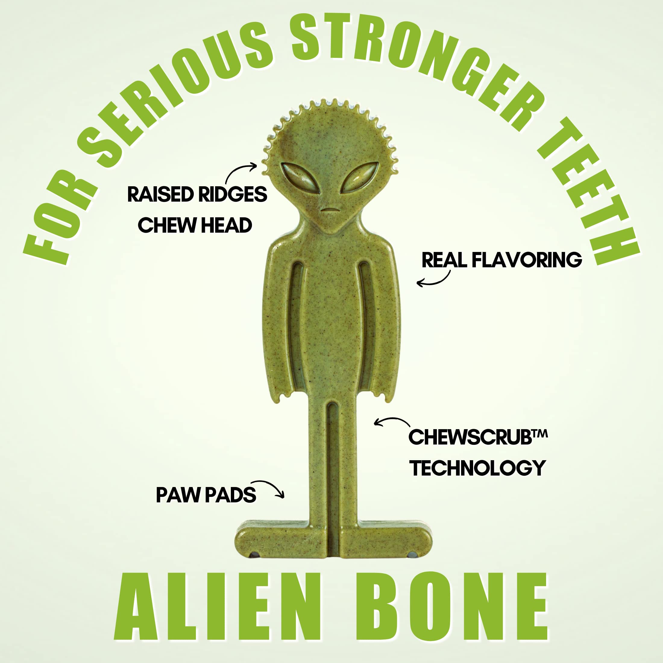Bullibone Alien Bone — nylon durable pour mâcheurs agressifs
