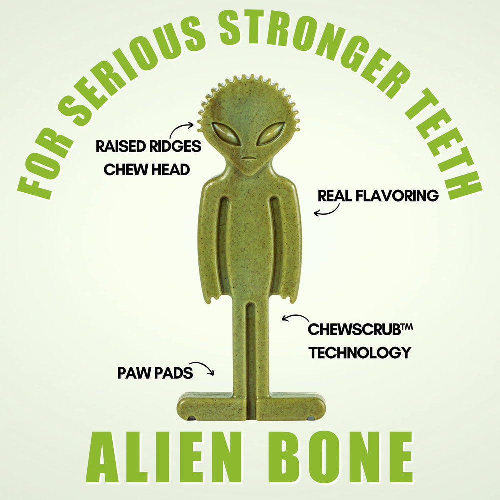 Bullibone Alien Bone — nylon durable pour mâcheurs agressifs