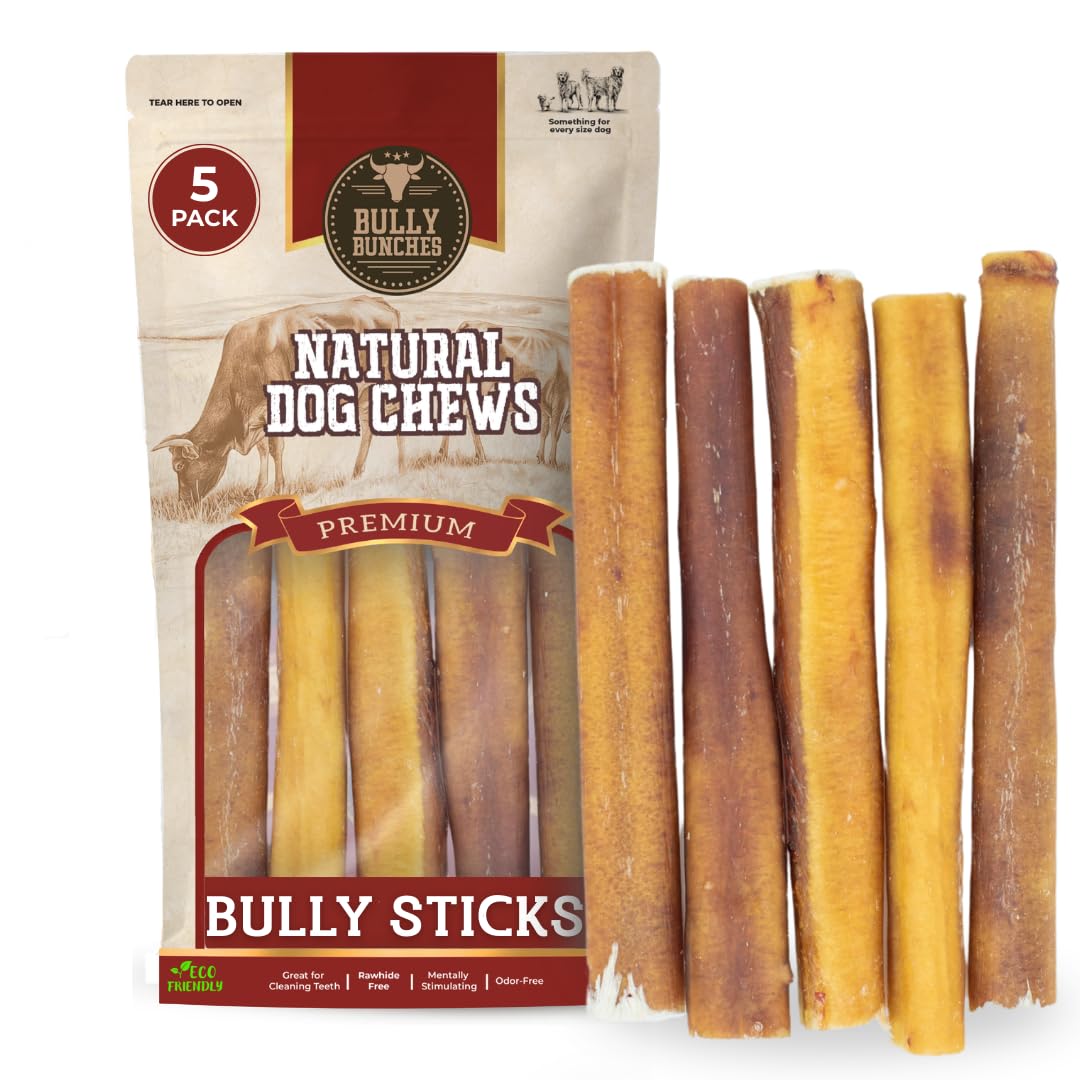 Bully Bunches bâton 6 pouces sans odeur, idéal pour les chiens qui mâchent longtemps.