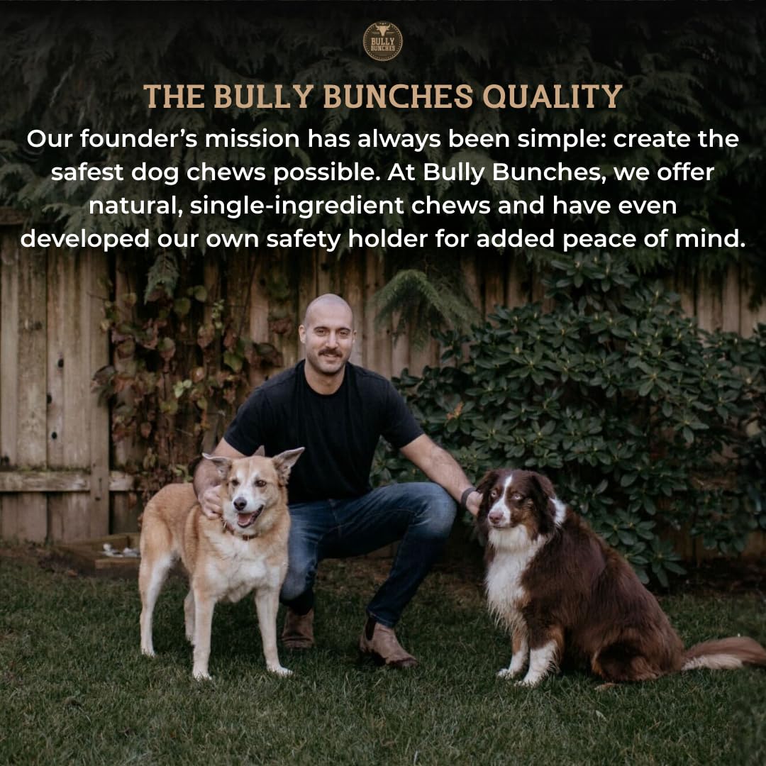 Bully Bunches Oreilles de porc entières au goût naturel, odeur légère.