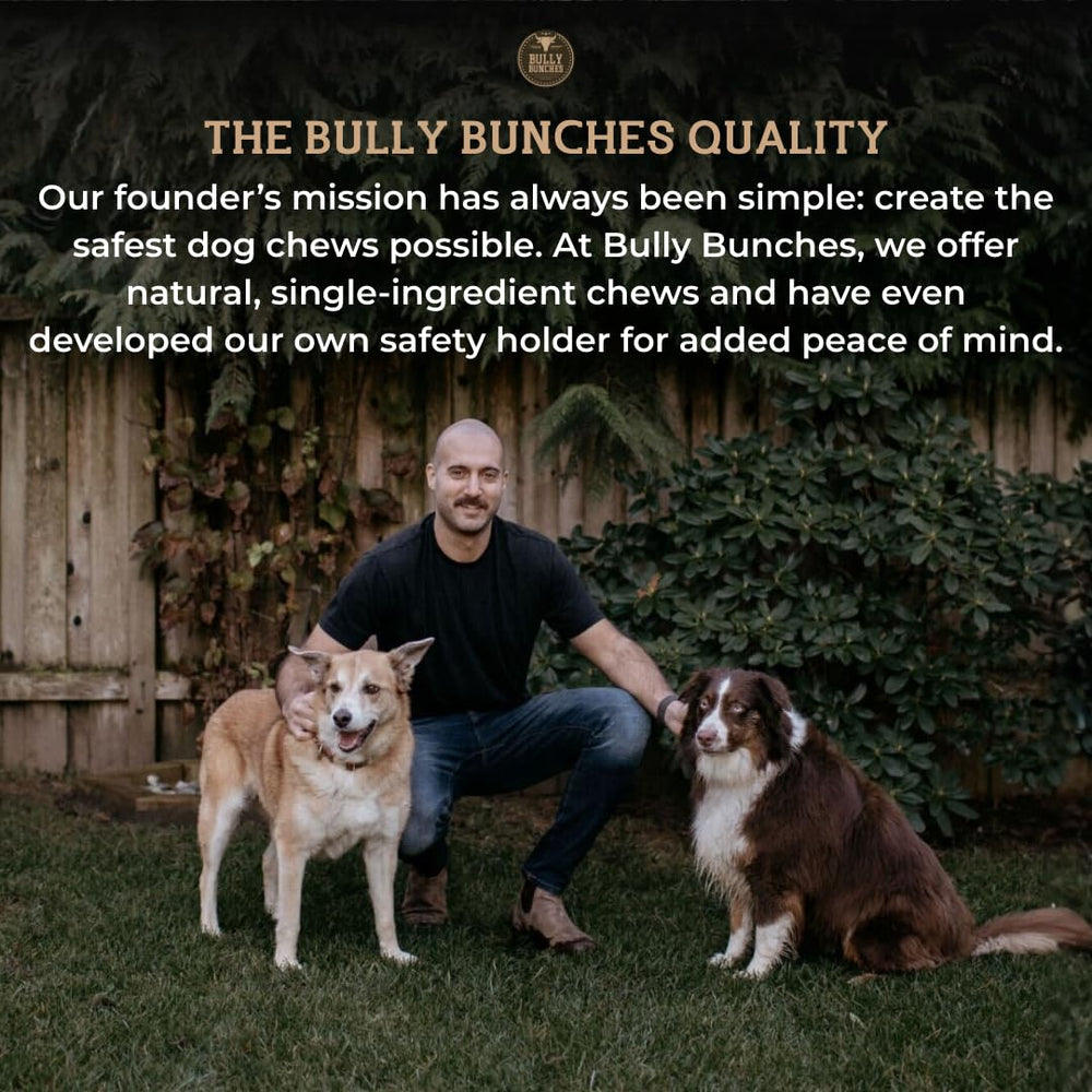 Bully Bunches Oreilles de porc entières au goût naturel, odeur légère.
