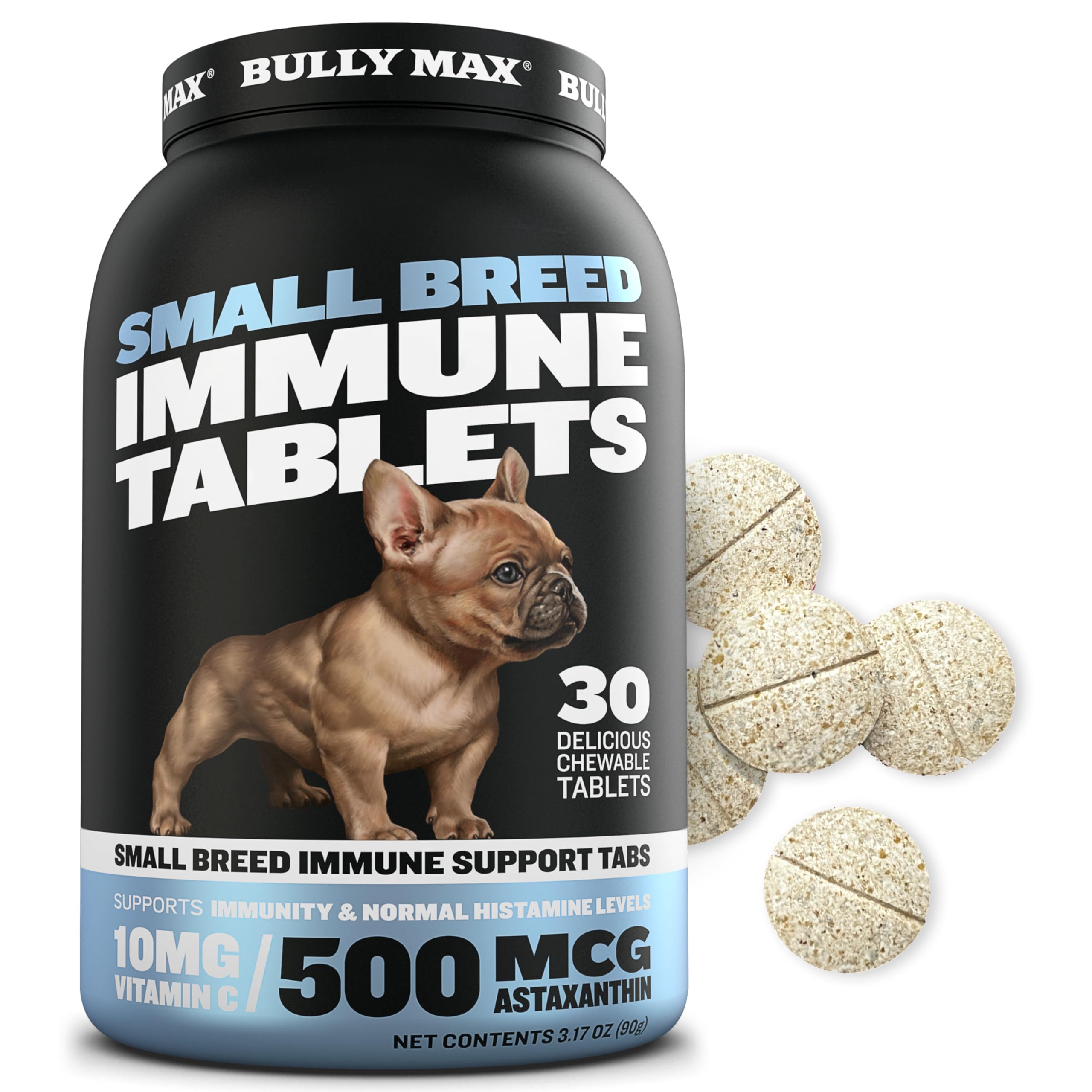 Bully Max – comprimés immunité pour petits chiens, faciles à mâcher et intégrés à la routine.
