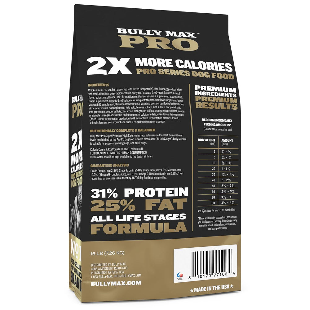 Bully Max Pro 2X dose-tasse, mesure facile pour portions calibrées.