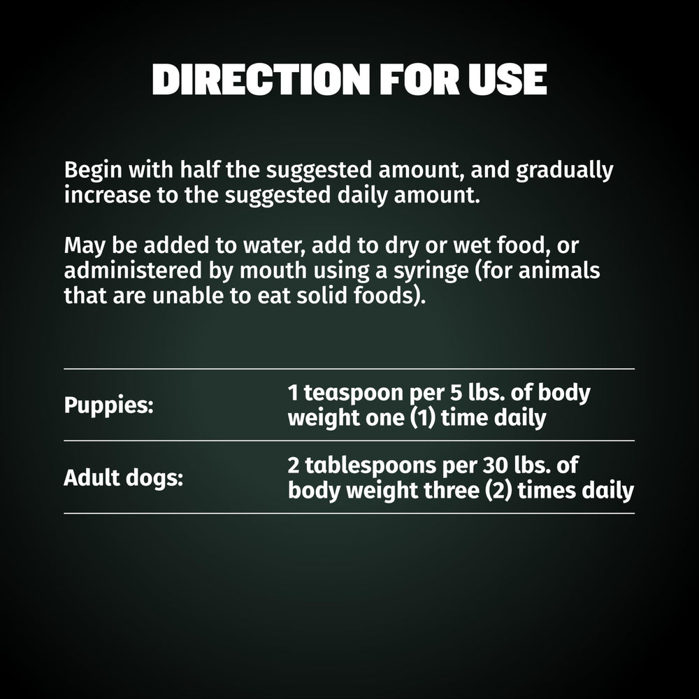 Bully Max – flacon protéine lactosérum et oméga-3, nutriments essentiels pour chiens
