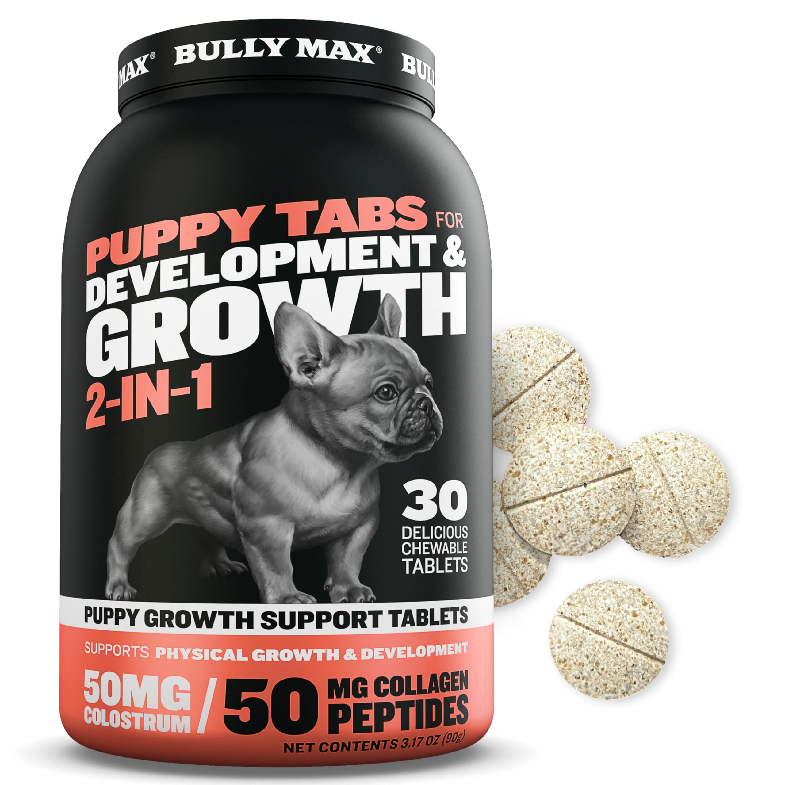 Bully Max vitamines chiot – bouteille, soutien à la croissance et énergie