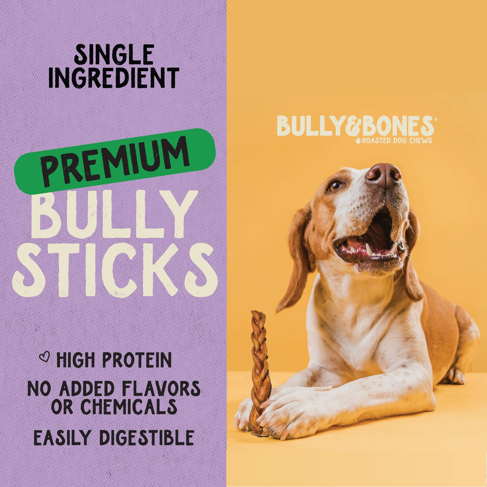 Bully Sticks cuisson au four-brique rouge, texture robuste et saveur naturelle.