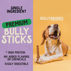 Bully Sticks cuisson au four-brique rouge, texture robuste et saveur naturelle.
