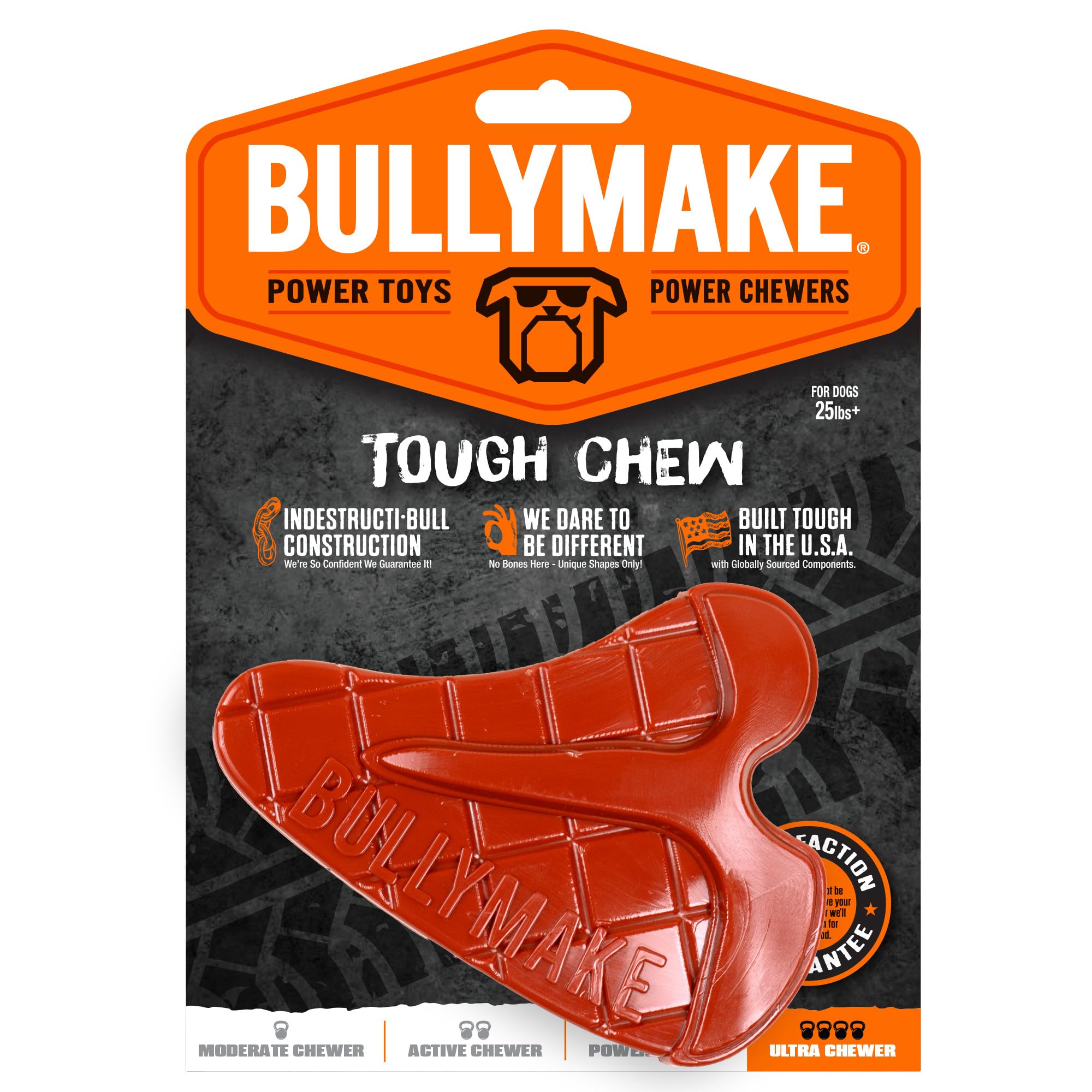 BULLYMAKE steak rouge en nylon, stimulation dentaire pendant le jeu.