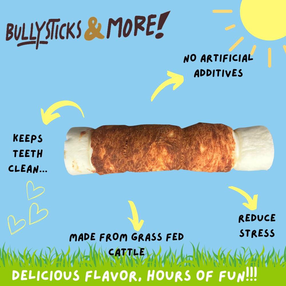 BULLYSTICKS & MORE – Rouleaux-joue-boeuf-chien, sans peau pour digestion facilitée