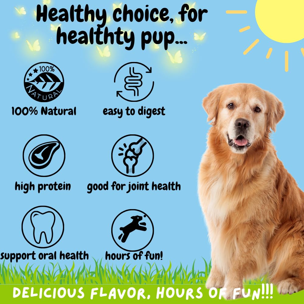 BULLYSTICKS & MORE – Rouleaux-joue-boeuf-chien, glucosamine et chondroïtine inclus