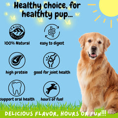 BULLYSTICKS & MORE – Rouleaux-joue-boeuf-chien, glucosamine et chondroïtine inclus