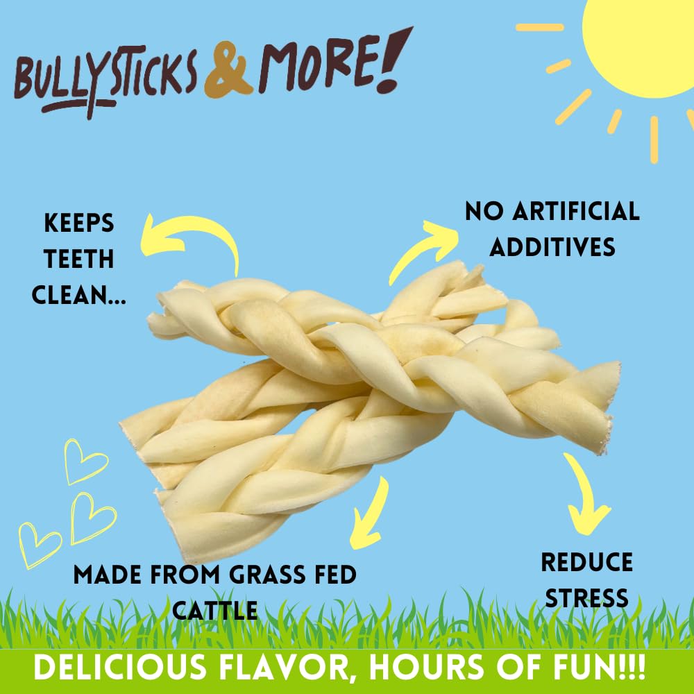 Bullysticks & More – nattes de 6 pouces, taille adaptée pour chiens.