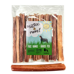 BULLYSTICKS & MORE Bully Stick 6 pouces, friandise longue pour grands chiens.