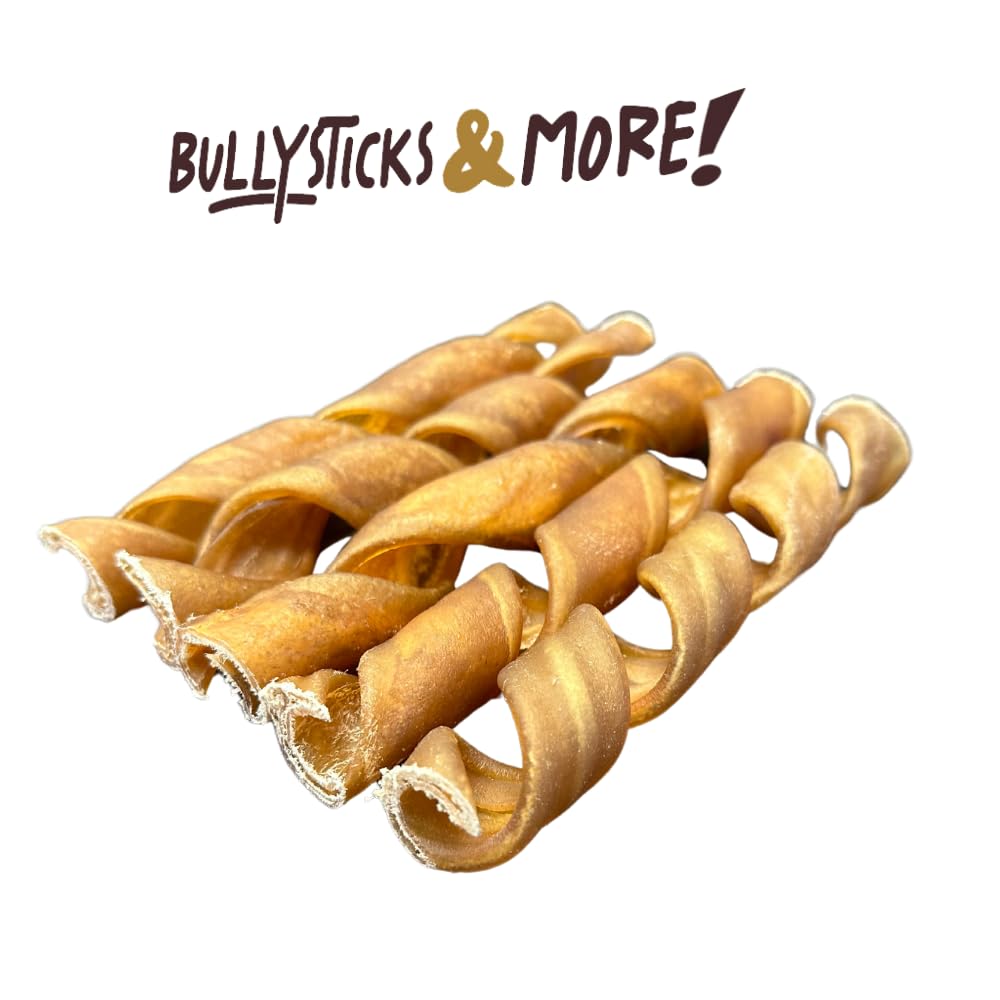 Bullysticks & More chien en train de mâcher une tige collagène boeuf 6 pouces