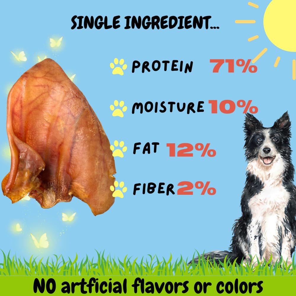 Bullysticks & More: digestibilite optimale des oreilles porc entieres pour chien.