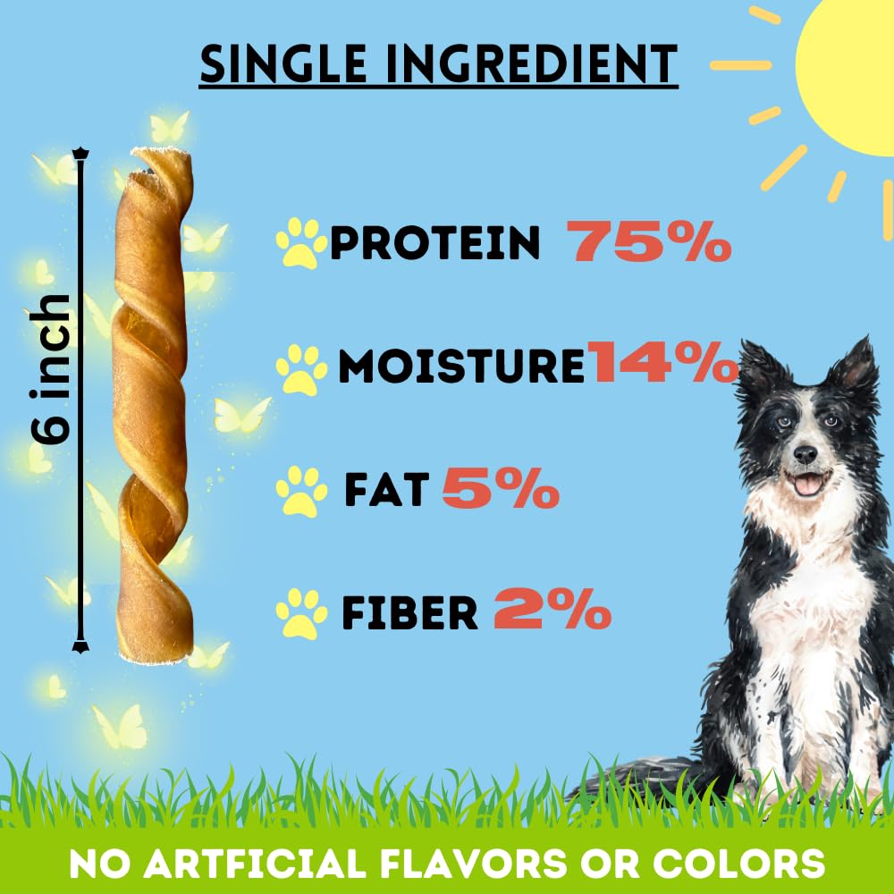 Bullysticks & More friandise à longue durée de mastication, collagène boeuf 6 pouces