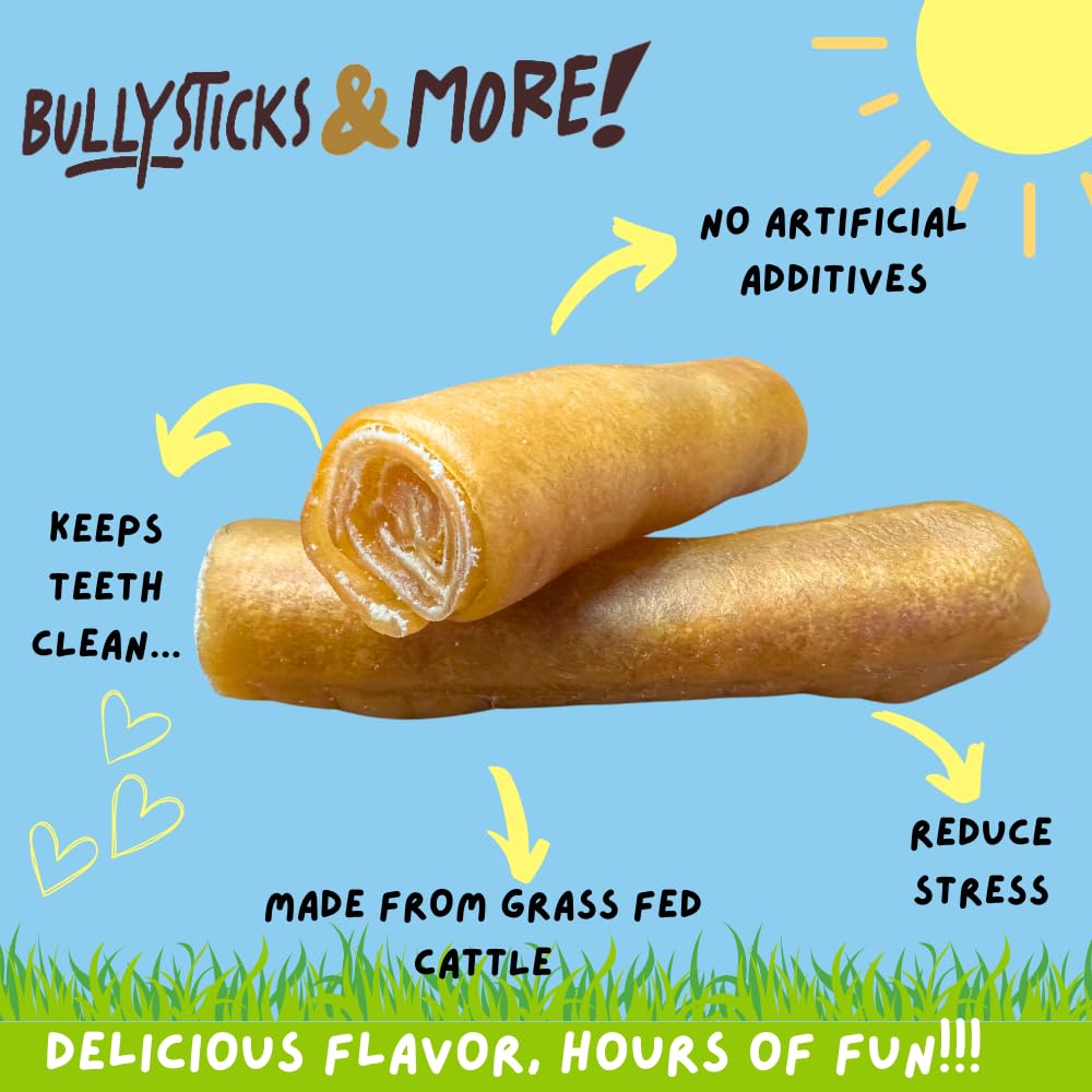 Protéines élevées boeuf rouleaux BULLYSTICKS & MORE, complément protéique quotidien.
