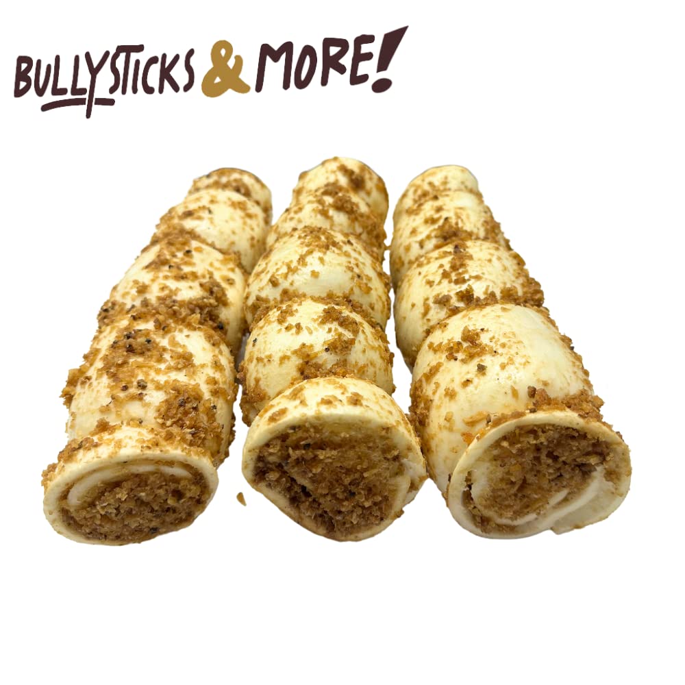Rouleaux de joue de bœuf 10-12 pouces de BULLYSTICKS & MORE, source protéique pratique.