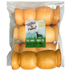 Friandise durable BULLYSTICKS & MORE Rouleaux Joue Boeuf Sans Peau avec beurre de cacahuète.