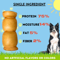 Chiens actifs adorent le Rouleaux Joue Boeuf Sans Peau BULLYSTICKS & MORE.