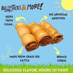 Texture dense des Rouleaux Joue Boeuf Sans Peau BULLYSTICKS & MORE.