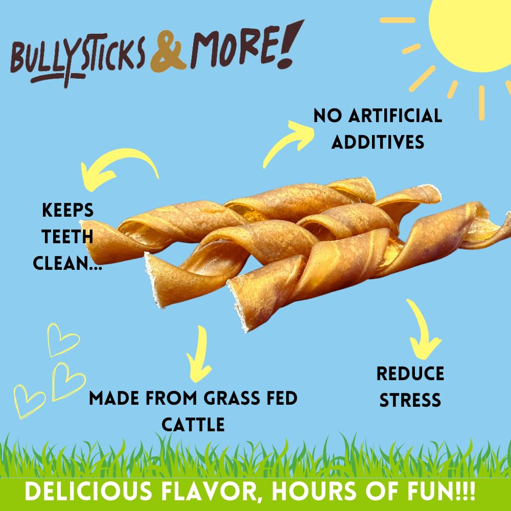 Bullysticks & More friandise canine collagène boeuf 6 pouces, longue mastication