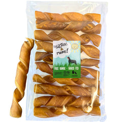 Bullysticks & More tiges collagène boeuf 6 pouces pour chien, friandise croquante et appétissante