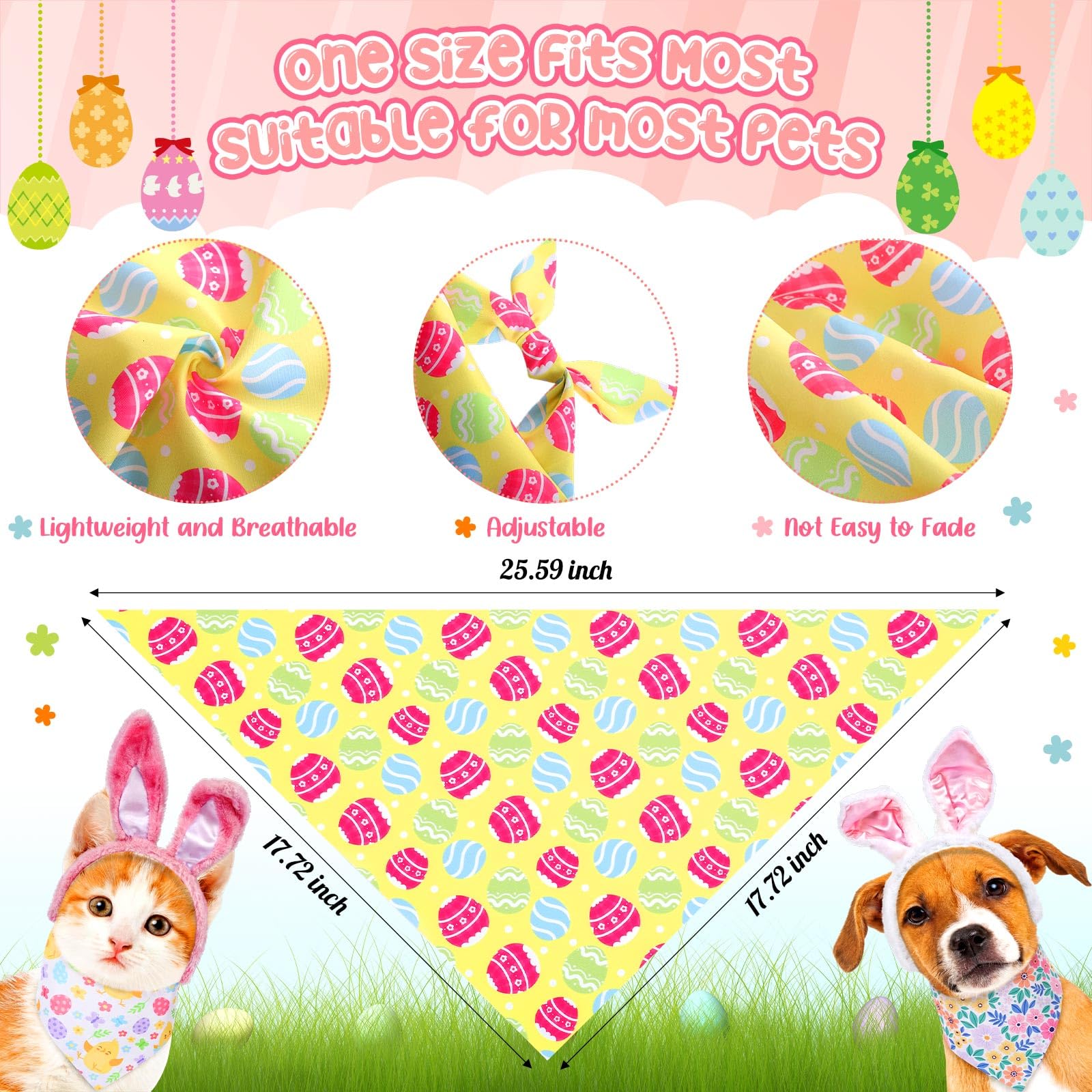 Bandana triangle ajustable Bulyoou pour chien, attache facile et confort quotidien.