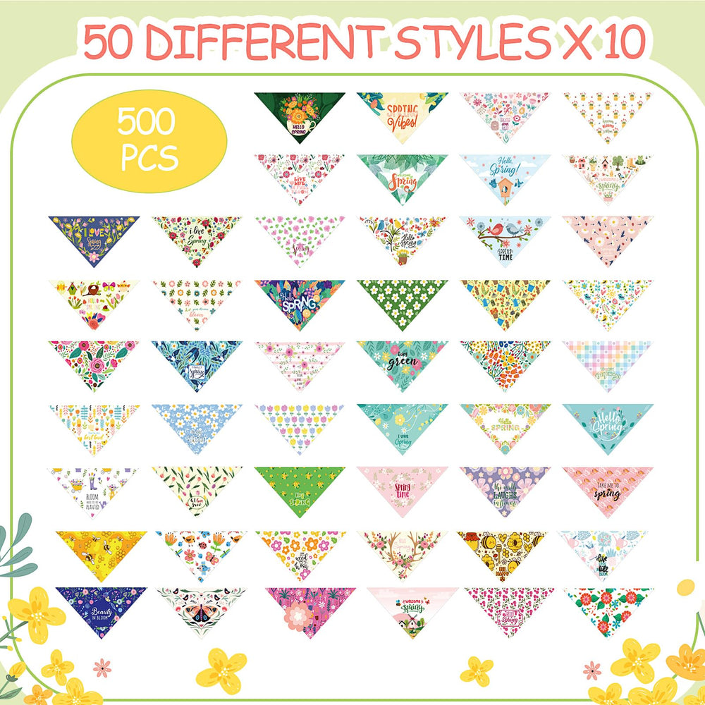 Bandanas Bulyoou design printemps avec motifs vibrants pour photos festives.