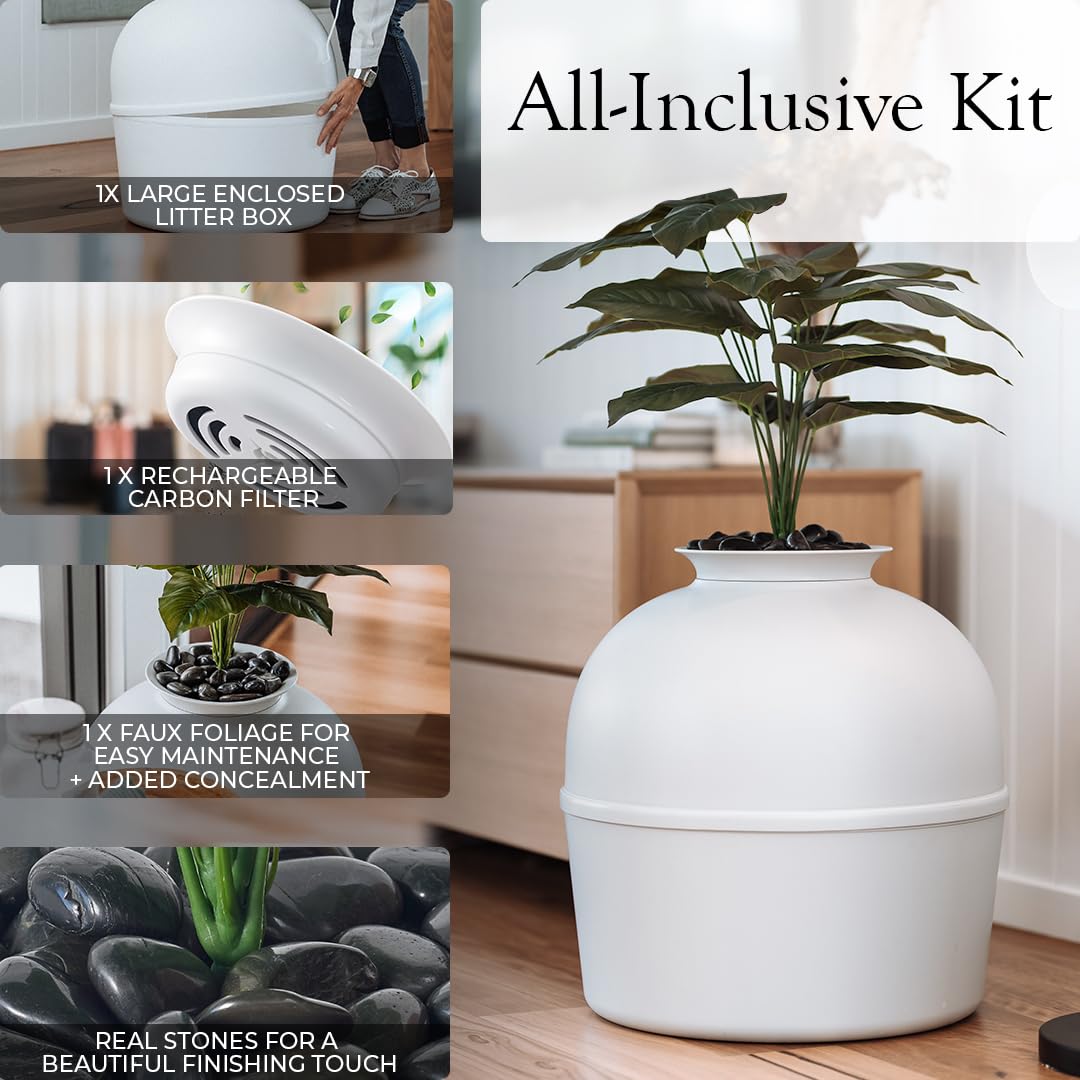 Bundle et Bliss plante artificielle intégrée : touche décorative sans compromettre l'hygiène.