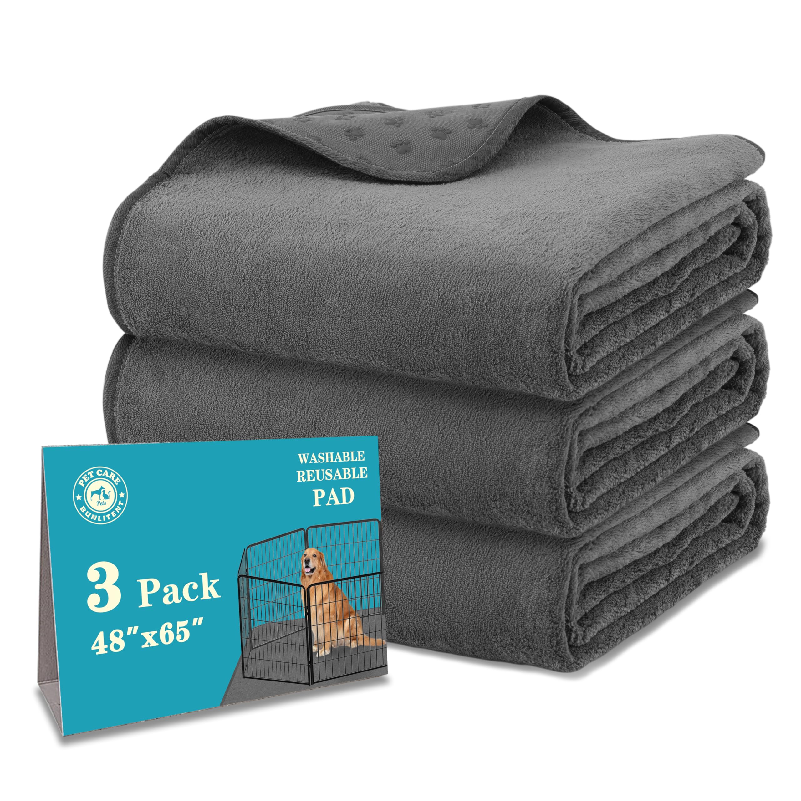 Tapis Bunlitent absorbant pour chiot 65x48, absorption rapide.